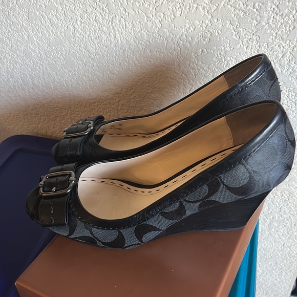 Coach black platform!! Still have life to give, smoke and pet free home! - Picture 2 of 7